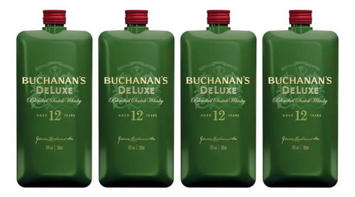 Pack De 4 Whisky Buchanans 12 Años 200 Ml