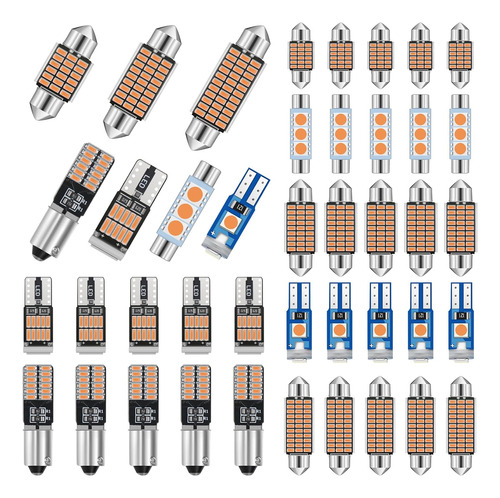42 Piezas Luces Interiores De Automóviles Luces Led Lu...