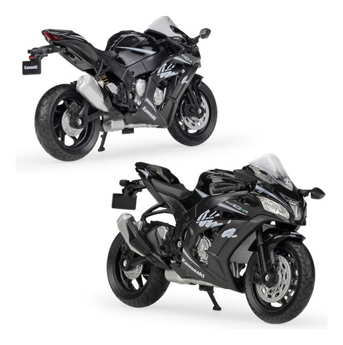 Fwefww 2017 Kawasaki Ninja Zx10-rr Negro Miniatura Metal