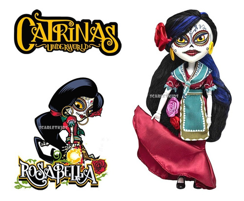 Catrinas Rosabella Muñeca Original Underworld Scarlet Kids