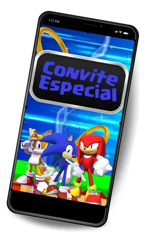 Convite em Vídeo Sonic Animado com Música Digital