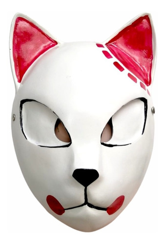 Máscara De Makomo Demon Slayer Cat Fibra De Vidrio Halloween