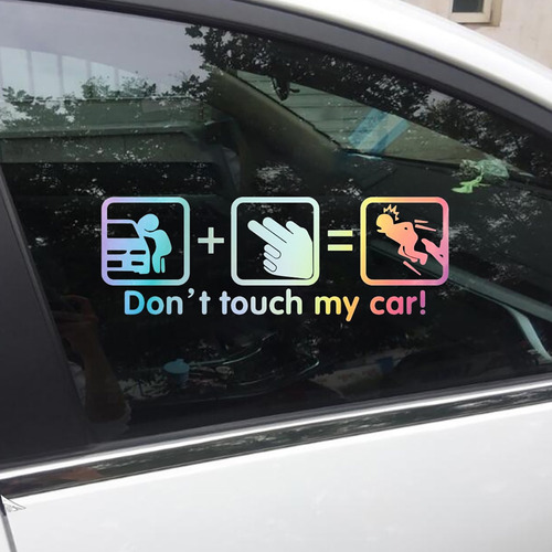 Calcomanías Divertidas Con La Frase «no Toques Mi Coche», 4