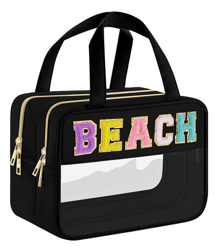 Bolsa De Maquillaje Transparente Impermeable Con Cremallera