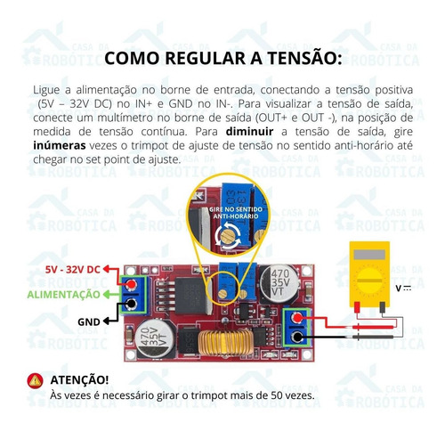 Imagem 7 de 8 de 2x Regulador Com Ajuste De Corrente E Tensão Xl4015 5a Dc Nf