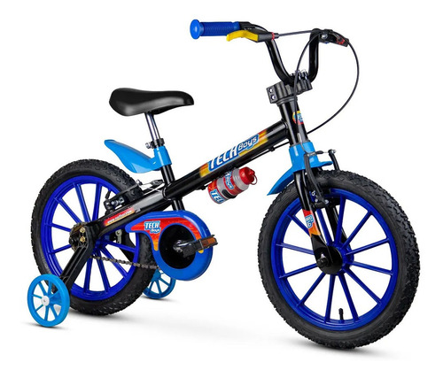 Bicicleta Aro 16 Nathor Tech Boys 5 Preto/azul