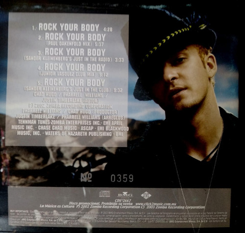 Justin Timberlake Rock Your Body (paul Oakenfold Mix) 28 (Usado)