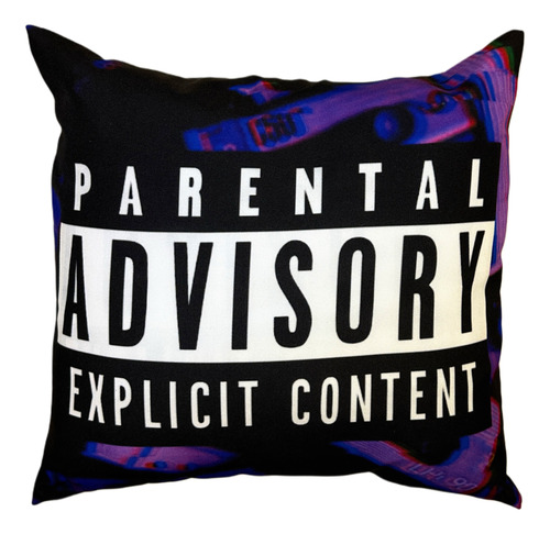 Parental Advisory Explicit Almohadon Negro Parental Advisory