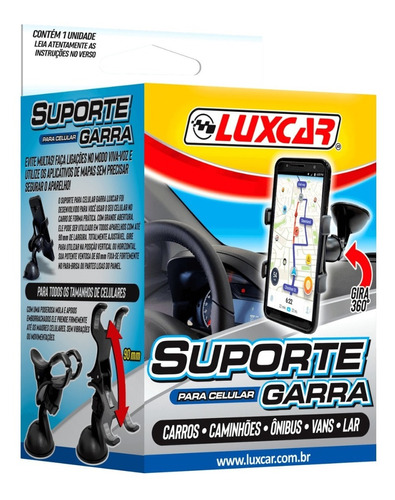 Suporte Veicular Celular Garra Luxcar