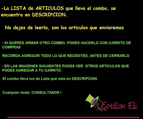 Cotillon Luminoso Led Neon Carioca Combo Fiesta 150 Personas