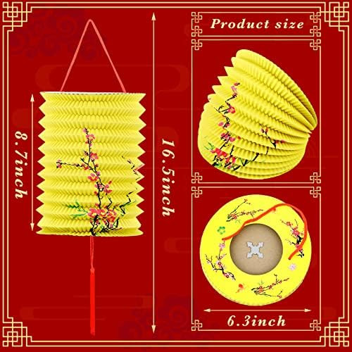 10 Linternas De Papel Chinas, Multicolor, Faroles Colgantes
