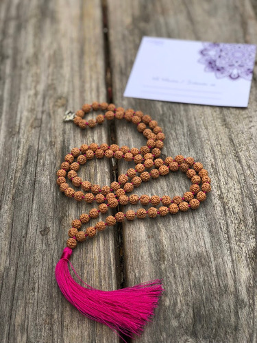 Japa Mala De Rudraksha Ganesha Code Fucsia