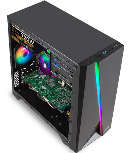Imagen 8 de 9 de Gabinete Gamer Sentey F10 Tira Rgb M-atx Ventana Acrílico
