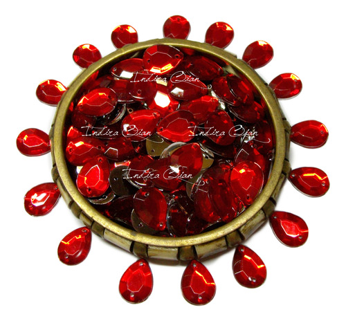 250 Gemas Strass Gota Roja Para Coser