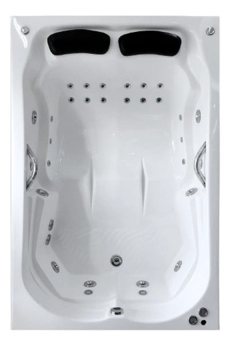 Banheira Dupla Grécia C/ Hidromassagem +led 2 Pt- A Vista
