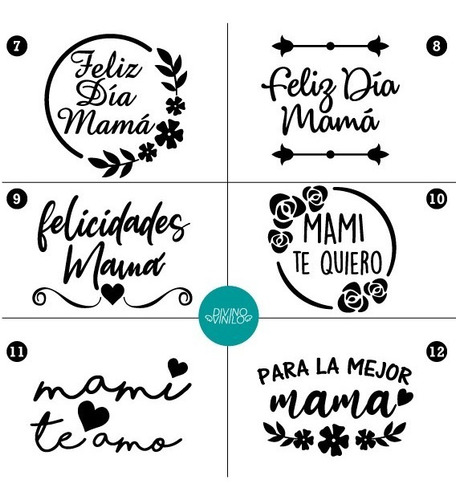 Imagen 3 de 3 de Vinilos De Corte Día De La Madre Pack X 10 U.