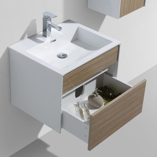 Mueble De Baño Sunset Con Lavamanos Café Oak 60x48x45cm