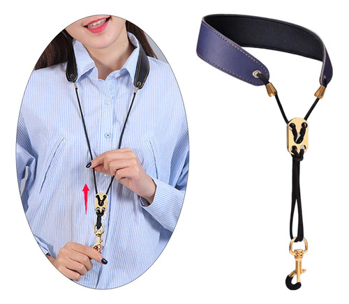 Saxofón Profesional Correa Para El Cuello Azul Azul