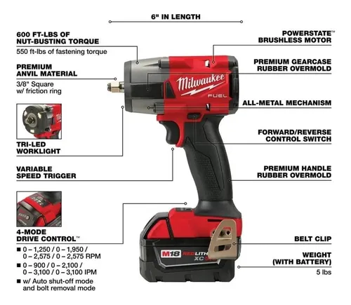 Automotive Combo Kit Milwaukee Tool 3010-22 M18 Fuel