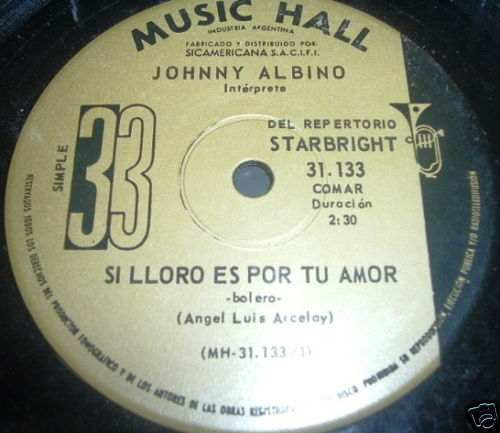 Johnny Albino Si Lloro Es Por Tu Amor Vinilo Simple Arg