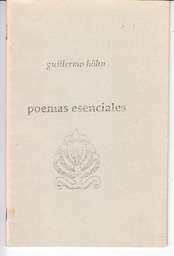 Guillermo Köhn Poemas Esenciales 1993 Ejemplar Firmado