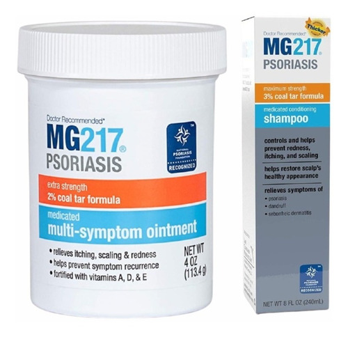 Kit Mg217 Shampoo E Pomada Para Psoriasis, Dematite E Caspa