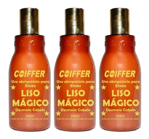 Kit Liso Mágico Coiffer 250ml (3unidades)