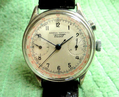 Omega Tissot Chronograph Watch Co, Um Ponsoir Raro