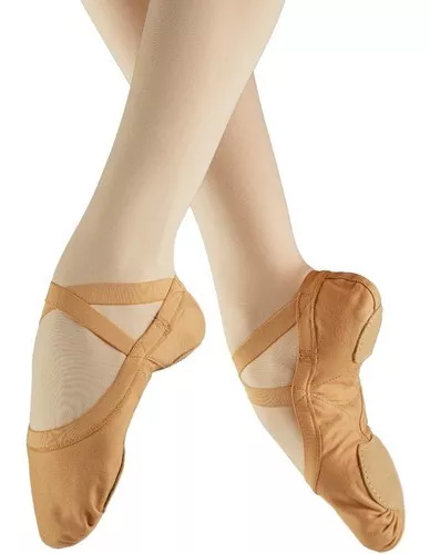 Zapatillas De Ballet Media Lona Suela Partida Caramel | interés