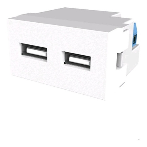  Modulo Toma Usb Doble Salida 2a Blanco Jeluz Platinum