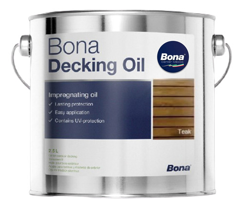 Aceite Para Deck Bona Decking Oil Color Teka Café 2.5 Litros