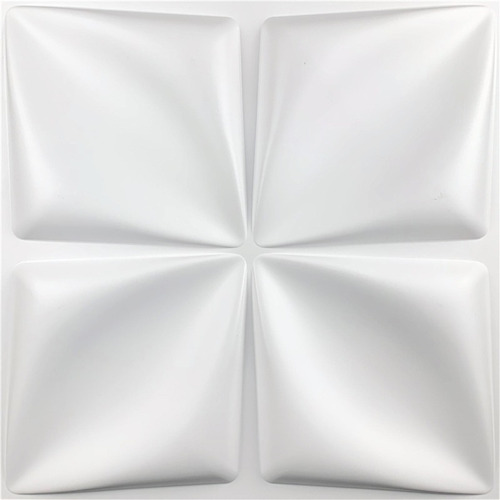 Panel Para Decorar 3d Pvc Pared Flor 3m2 12 Piezas Decoform Color Blanco