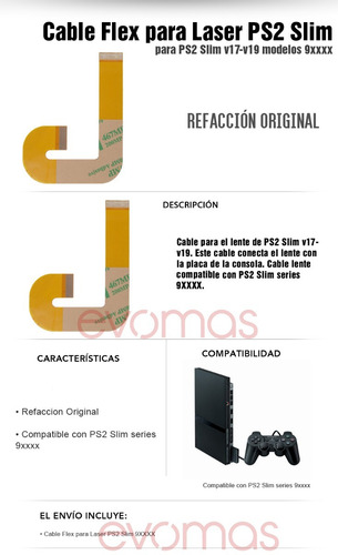Cable Flex Para El Laser Lente Ps2 Slim 70001 Al 90001