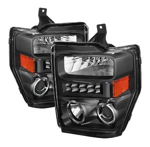 Ford F250 /350/450 Super Duty Proyector Faros Led Halo Negro