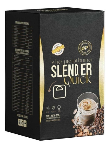 Suplemento en polvo Slender Quick suplemento Dietario en caja de 200g 10 un