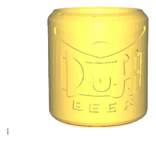 Mate Ceveza Duff + Yerbera Simpsons Archivo Stl Impresora 3d