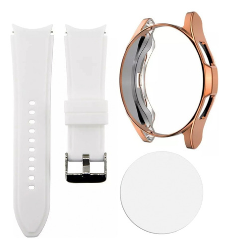 Pack Malla Vidrio Y Funda Para Samsung Watch4 Classic 42mm 