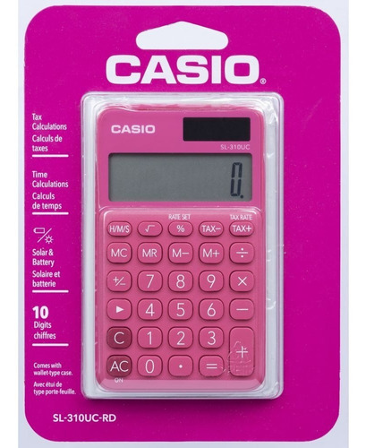 Calculadora Casio Sl310uc-rd Solar Somos Tienda 