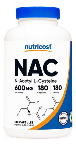 Nutricost Nac   N-acetyl  L-cysteine    600mg  180 Capsules