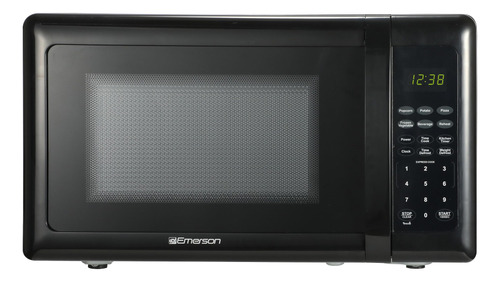 Emerson Mw7302b - Horno De Microondas Negro De 0.7 Pies Cubi