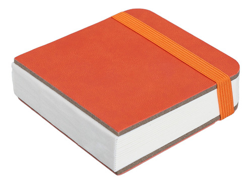 Cuaderno Portátil De 30 Hojas Con Acuarela Naranja