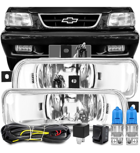 Kit Farol Milha Auxiliar S10 Blazer 95 96 97 98