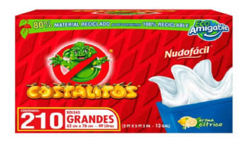 Bolsas Para Basura Costalitos Bio Grande Con 210 Pzas Msi
