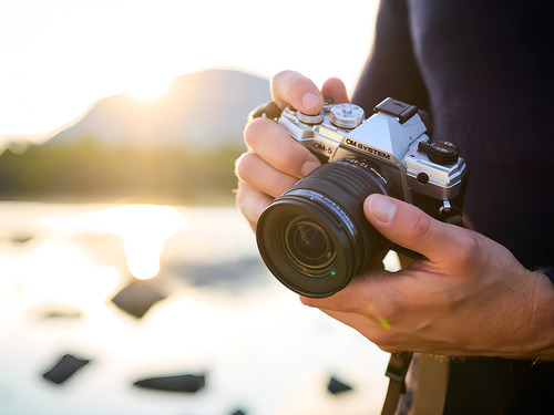 Sistema de câmera Om 5 Silver Micro Four Thirds. Cor Prata