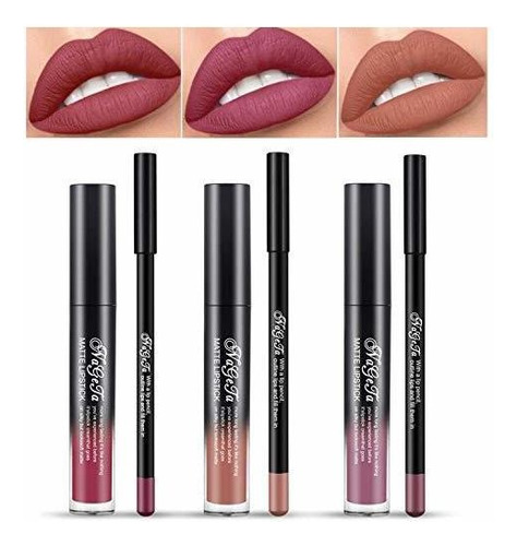 Lápices Labiales - Bellesky Matte Liquid Lipstick Set Be