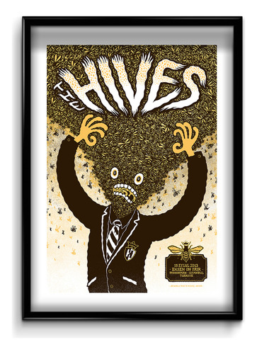 Cuadro The Hives Concierto 2013 35x50 (marco+lámina+vidrio)