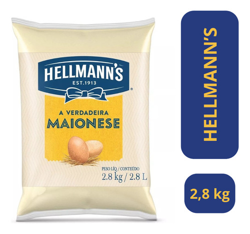 Maionese Embalagem 2,8 Kg Hellmann's