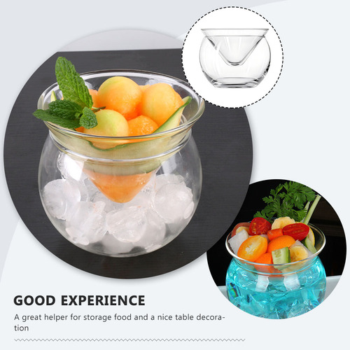 1 Conjunto De Servidor Glass Caviar Chiller, Prato De Servir