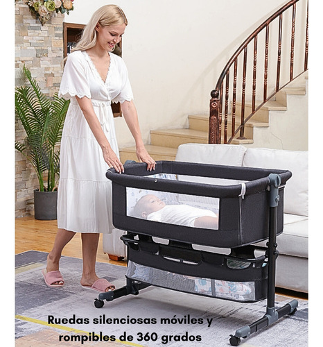 Cuna Moisés Con Colchón Bebé 4 Modos En 1 Con Mosquetero