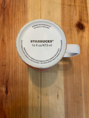 Vaso Taza Starbucks Cerámico Clásico 473ml Flor De Loto (Usado)
